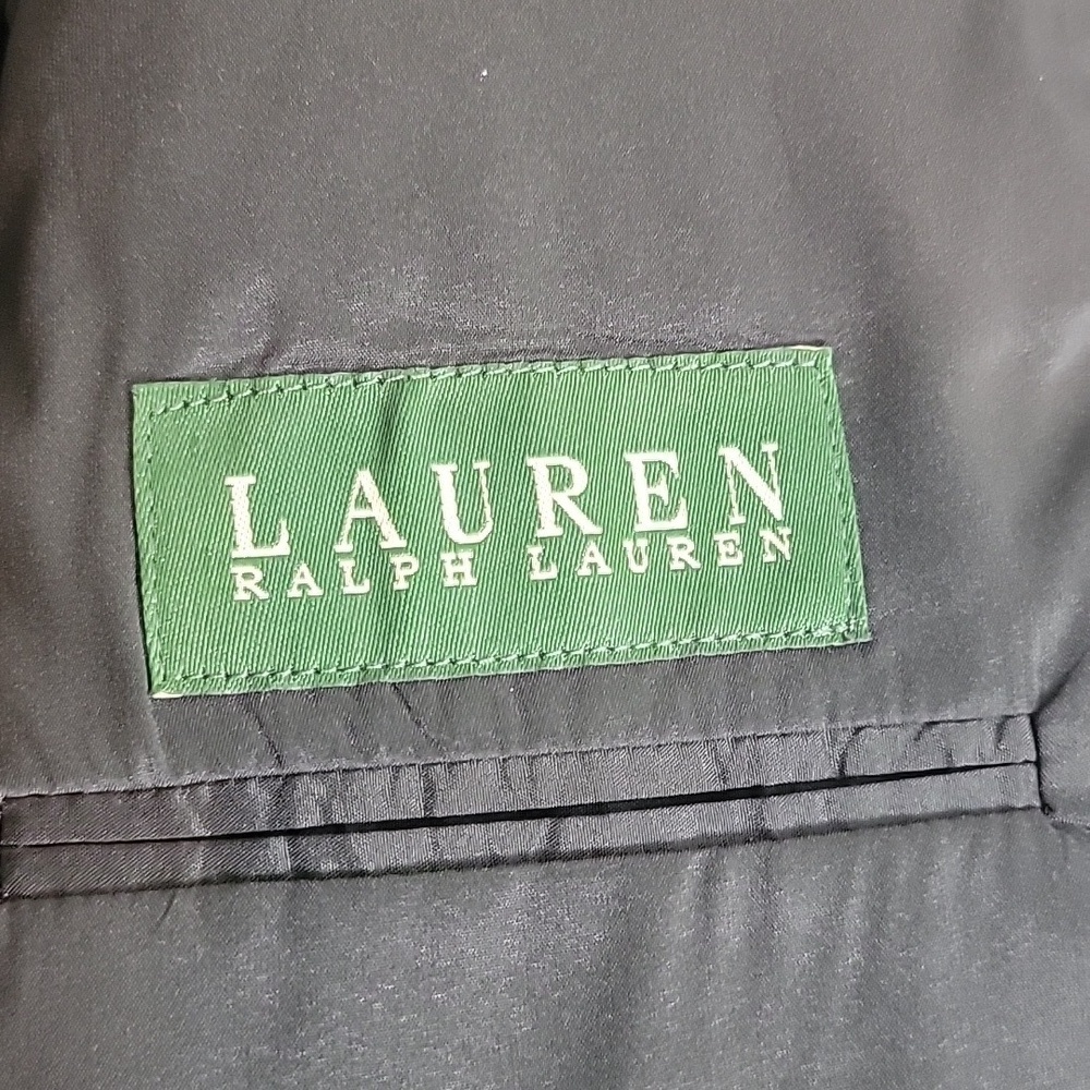 Lauren Ralph Lauren Blazer Jacket Wool-Laine Size 46L Gray with Pinstripes - Picture 6 of 9